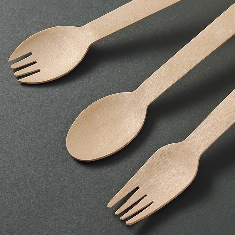 wooden compostable cutlery